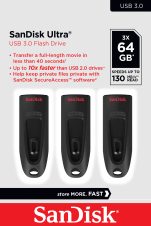 Sandisk Ultra USB 3.0 130MB/s 64GB Trio